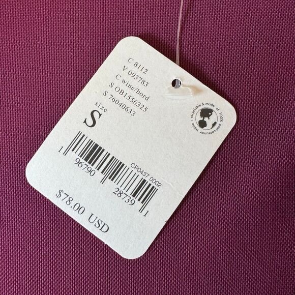 Free People Maroon Long Sleeve Sheer Womens Top Size Small Comfy Chic Luxury New - Picture 4 of 5